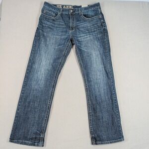 TK Axel Jeans Men 36x34 Blue Relaxed Straight Leg Denim Casual Workwear Pants